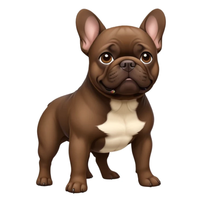 dark brown french bulldog with labrador sticker
