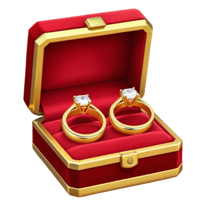 Couple of ring in red box sticker