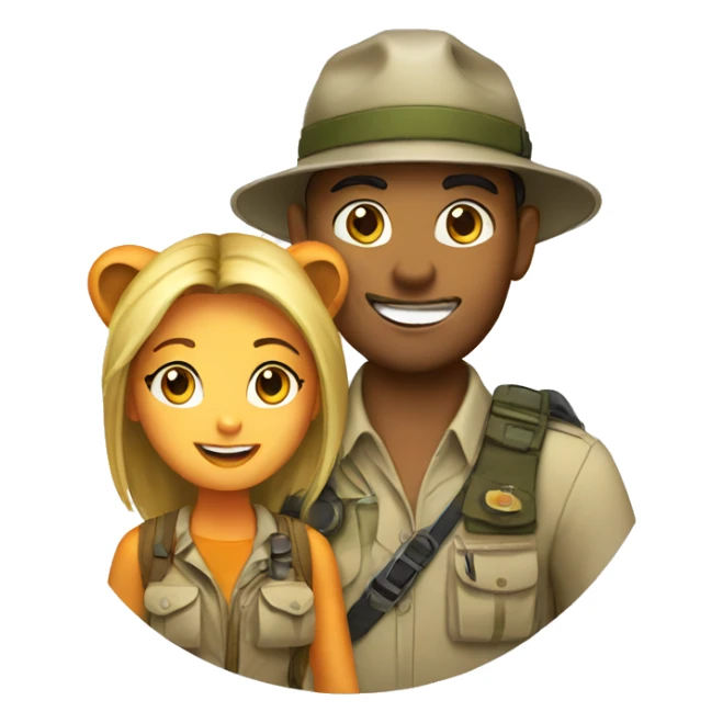 safari explorer with tiger girl sticker