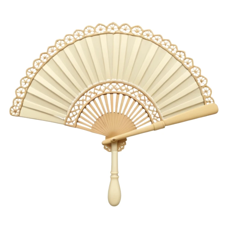 Fan: An open, handheld fan, often associated with opera or classic theatre sticker
