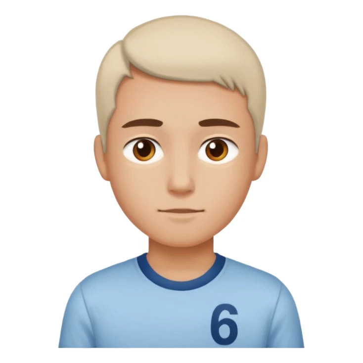 emoji de el famoso meme "six seven(6,7)" sticker