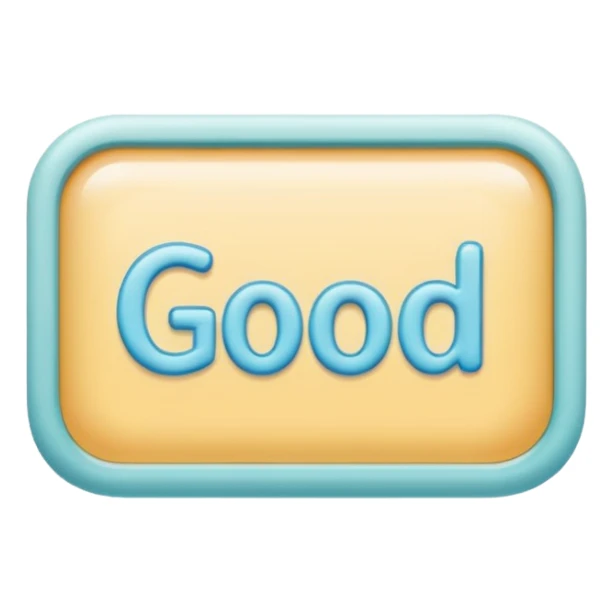 a rectangle and good written in it also fill the background with pastel blue color sticker