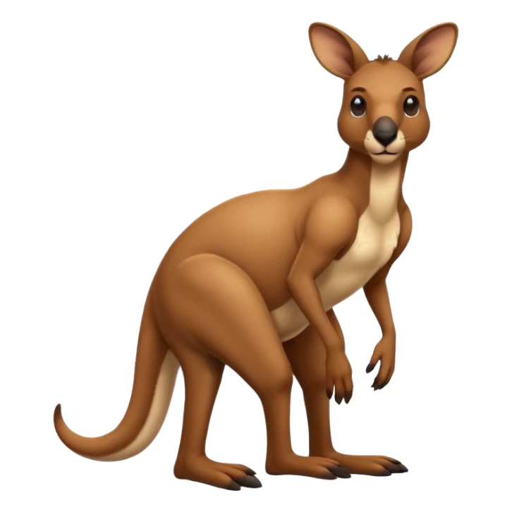 kangaroo with big feet  sticker