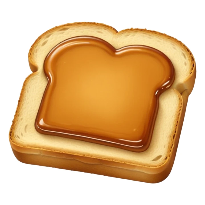 toast of bread with dulce de leche in it sticker