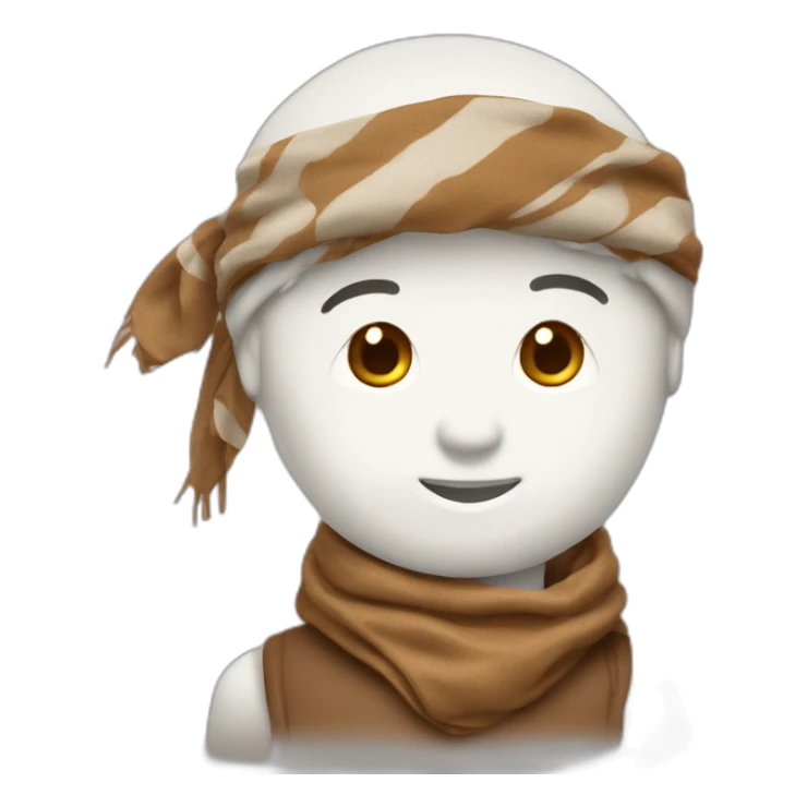 Un gars blanc avec un bandana marron clair,cheveu marron sticker