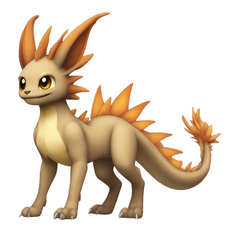 Drakeon Fakémon Dragon Eeveelution full body sticker