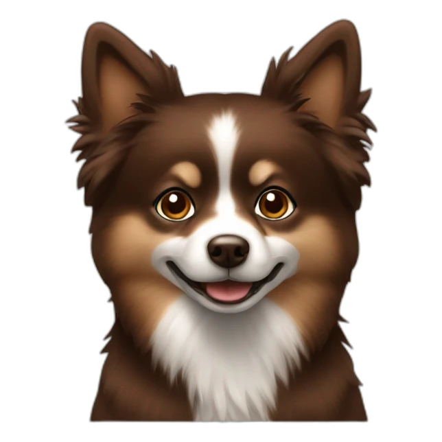 Spitz chocolate dark with brown no white colour  sticker