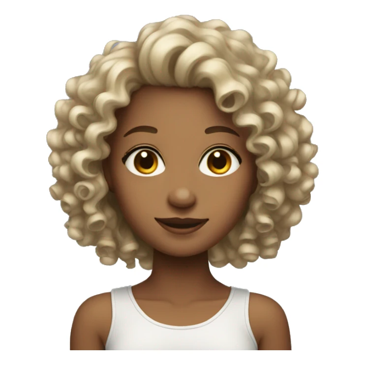 Beautiful girl with curly hair  sticker