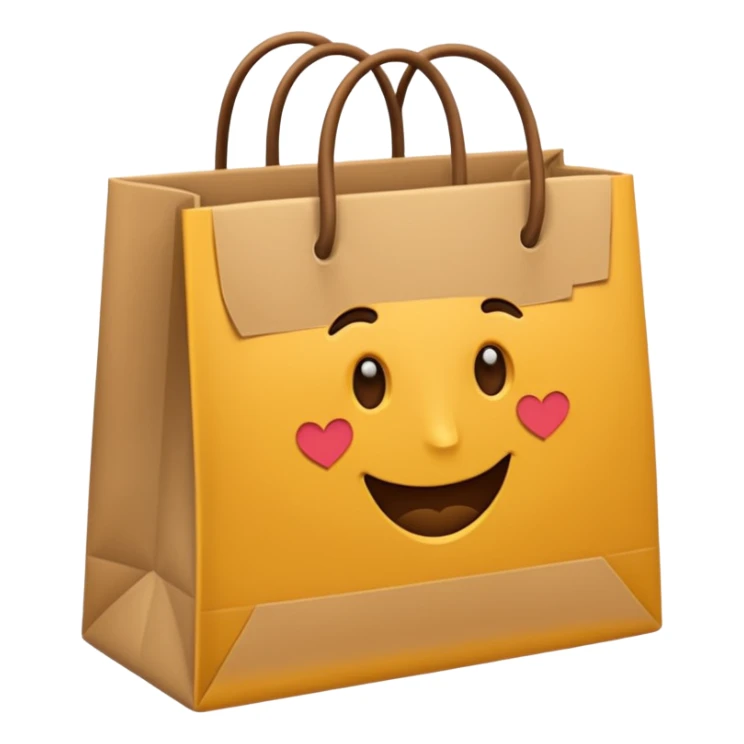 haz un emoji de una bolsa de compras sticker