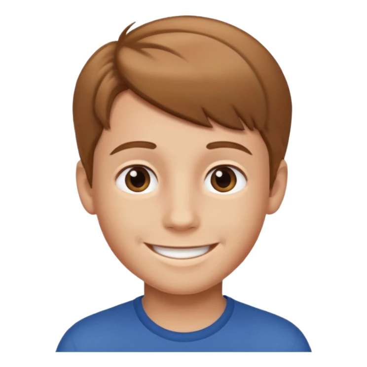 A boy smilling sticker