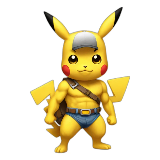 Muscular Pikachu sticker