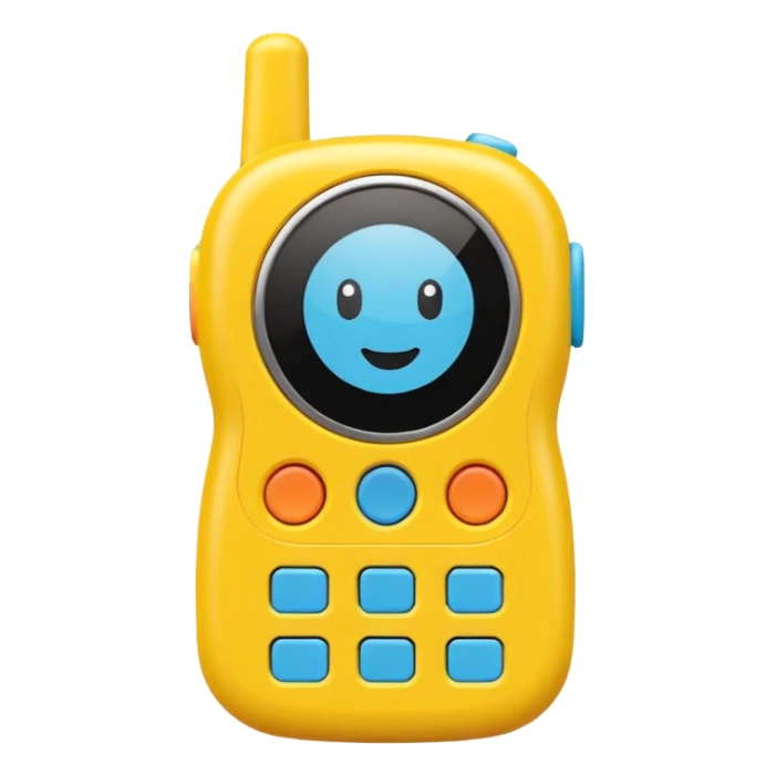 Kid toy walkie talkie with cartoon design sticker