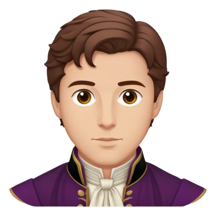 benedict bridgerton brown hair sticker