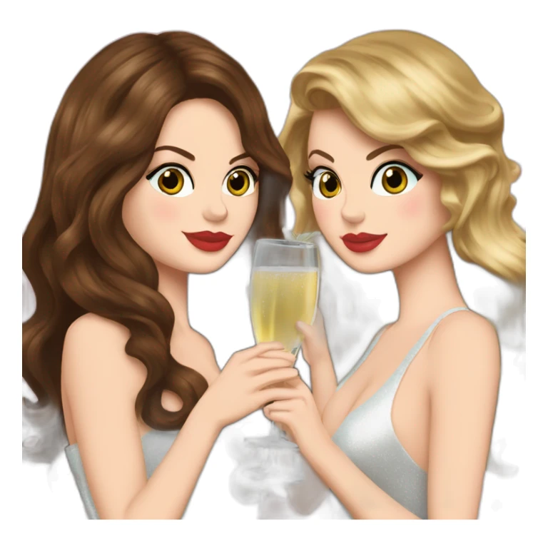 Lana del Rey & Taylor Swift drinking champagne sticker