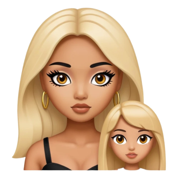 southeast asian beauty standard, pretty bratz baddie, black eyeliner sticker