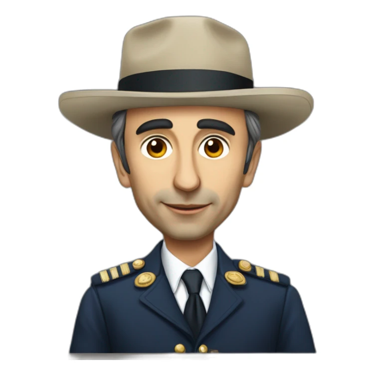 éric zemmour avec un chapeau de napoelon sticker