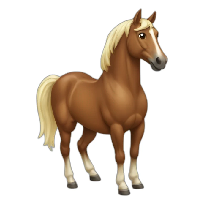 A horse on a horse sticker