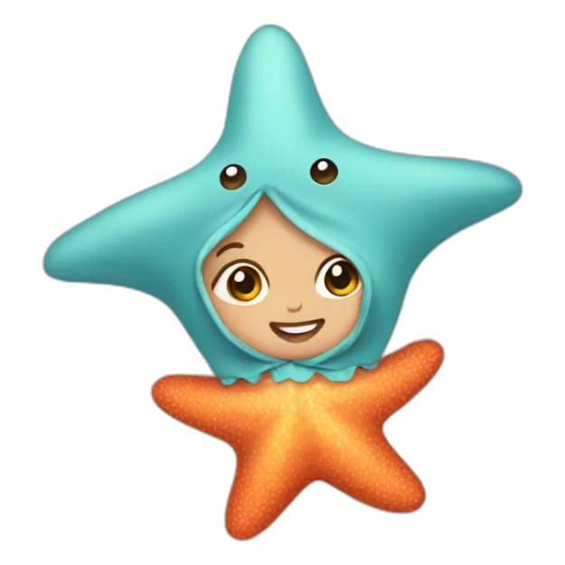 baby in a starfish costume sticker