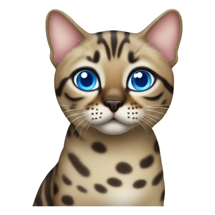 Seal Bengal cat with Blue eyes standing sticker