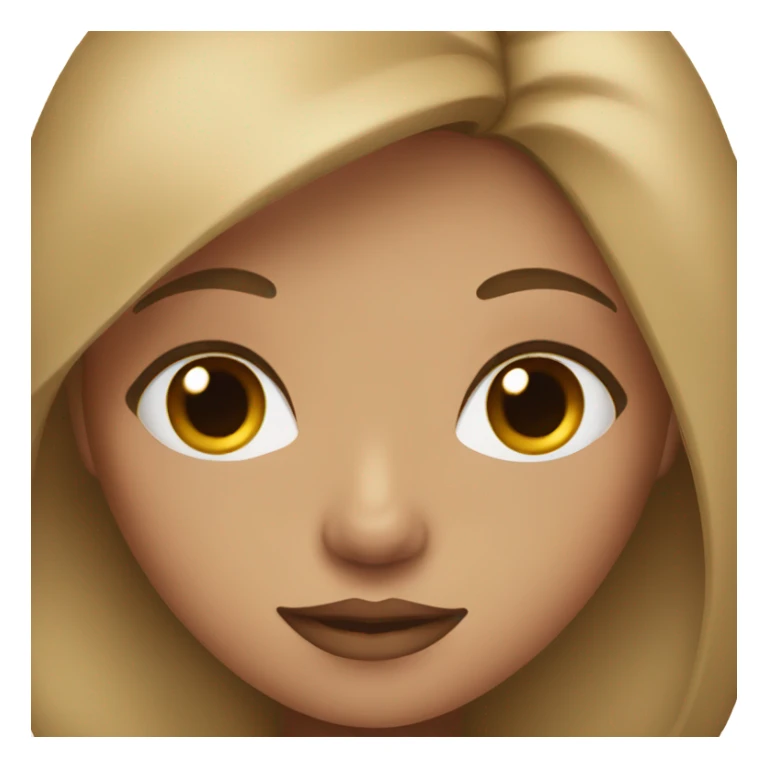 Girl with light brown hair with lipstick  sticker