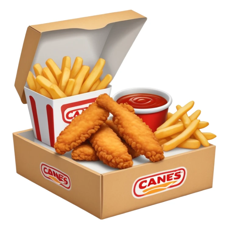 Raising Canes chicken fingers box meal sticker