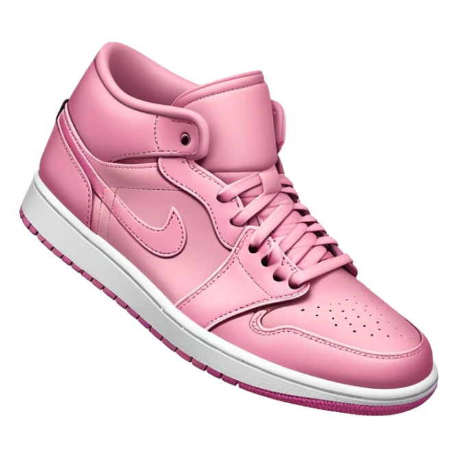 a pair of ultra realistic pink jordan 1 low top sticker