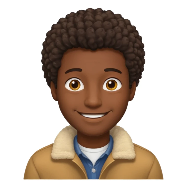 coily hair mens image sticker