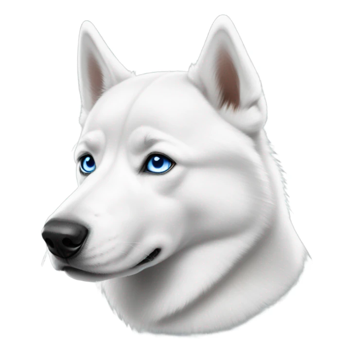 White husky blue eyes  sticker