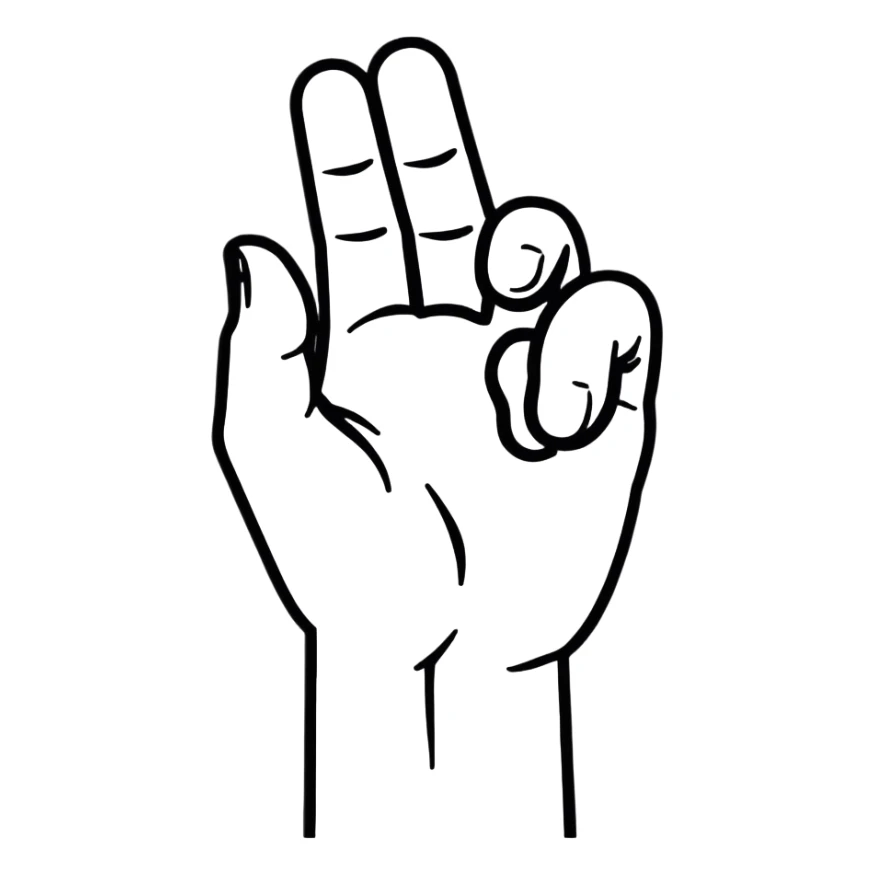 The university of Miami hand symbol sticker