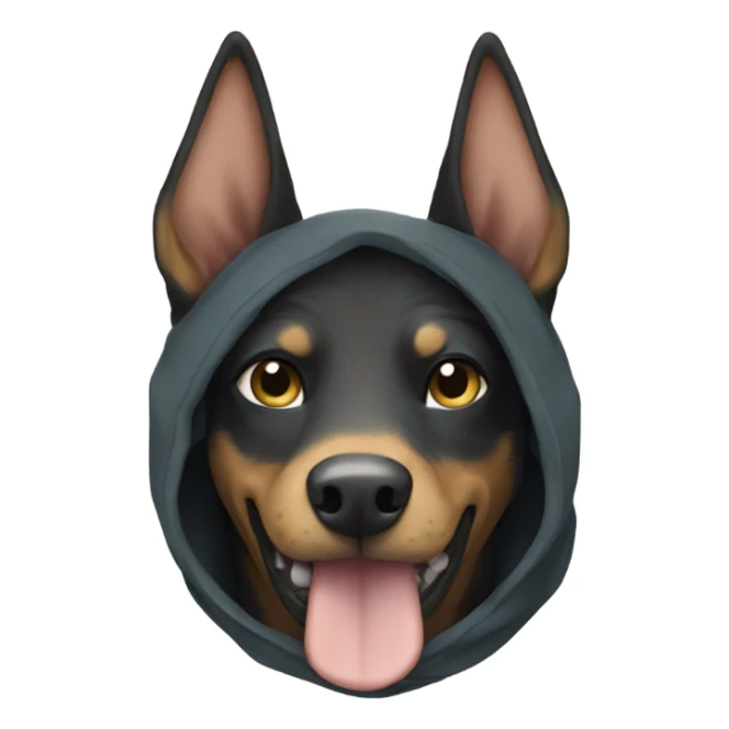 Kelpie wearing hoodie sticker