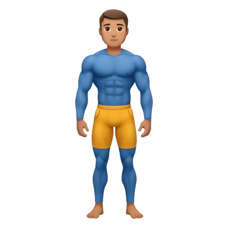 full body of a mucle man sticker