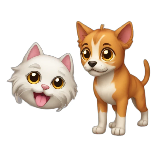 Chimera of dog and cat sticker