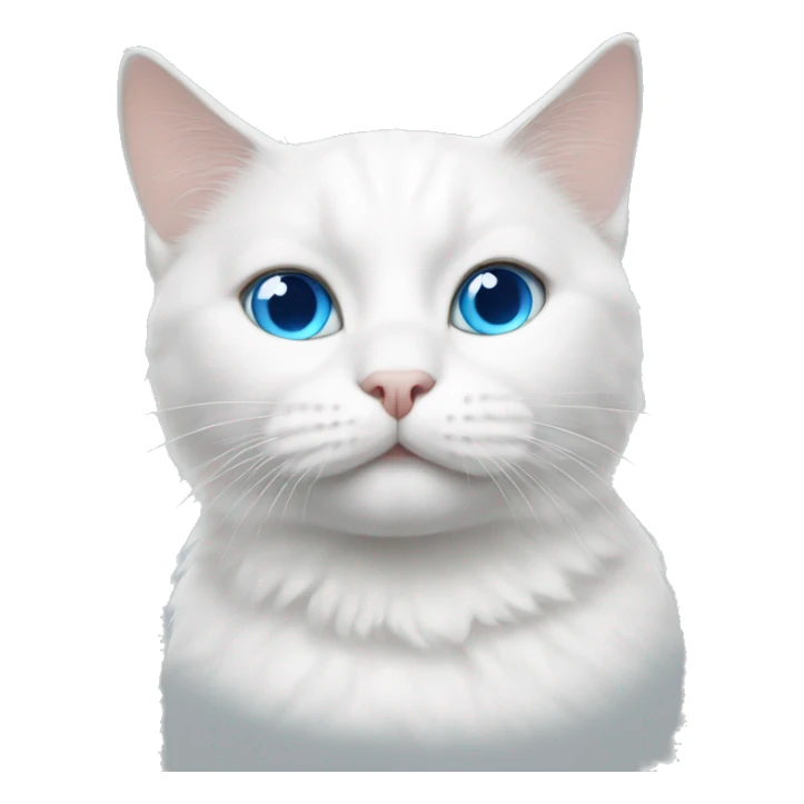 white cat blue eyes sticker