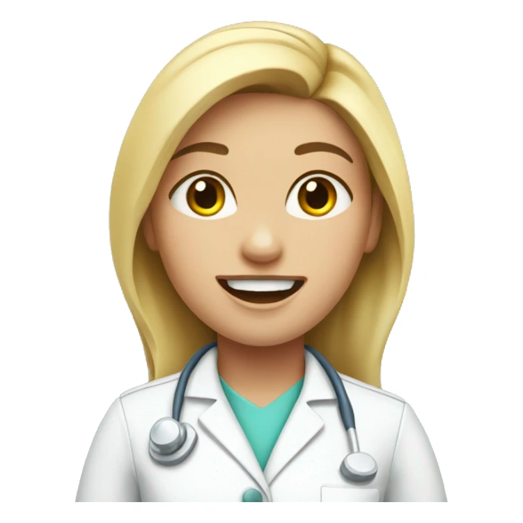 girl dentist sticker