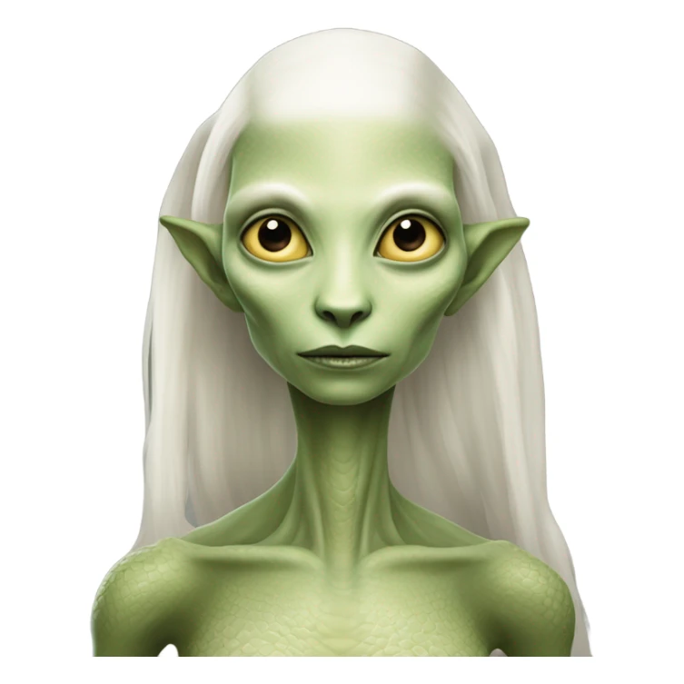 a Reptilian alien white woman, full body sticker