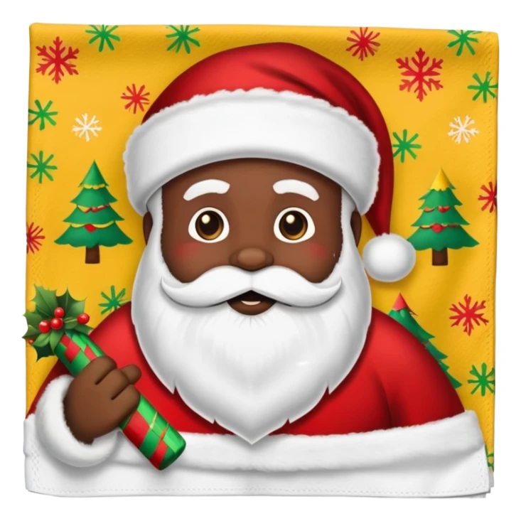 a african santa napkin sticker