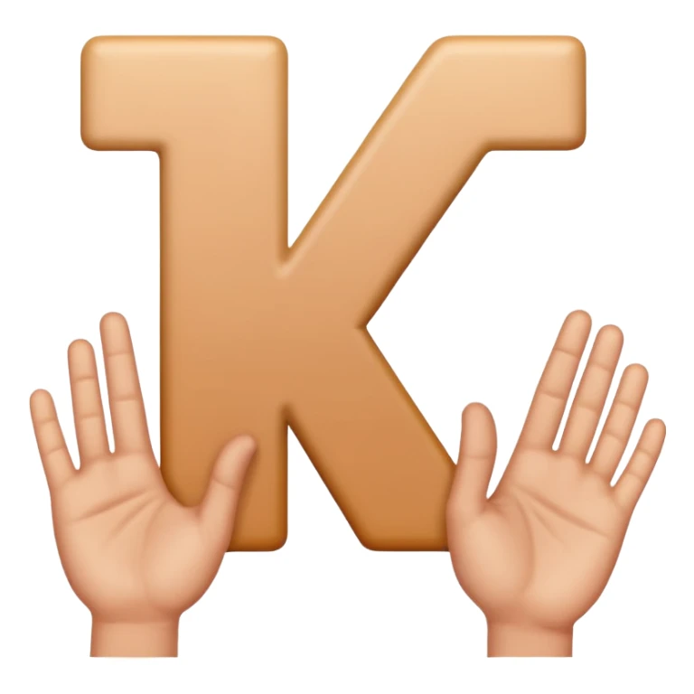 two hands forming the letter L, emoji style sticker