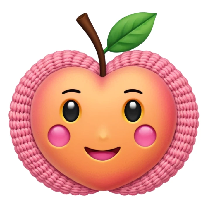 crochet single stitch (it has a color like a peach-pinky sunset) sticker