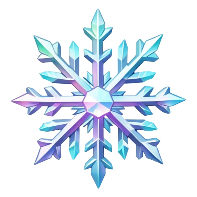 Iridescent sparkly shiny nebula snow crystal   sticker