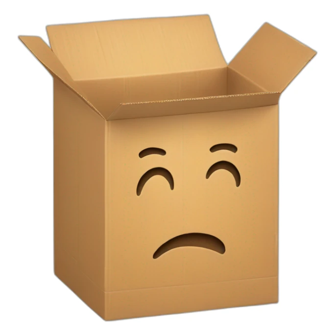 a cardboard box with a hint that it is fast sticker