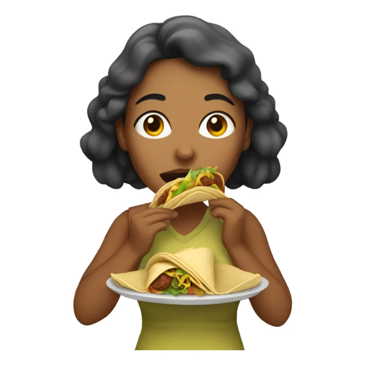 Woman eating tacos  sticker