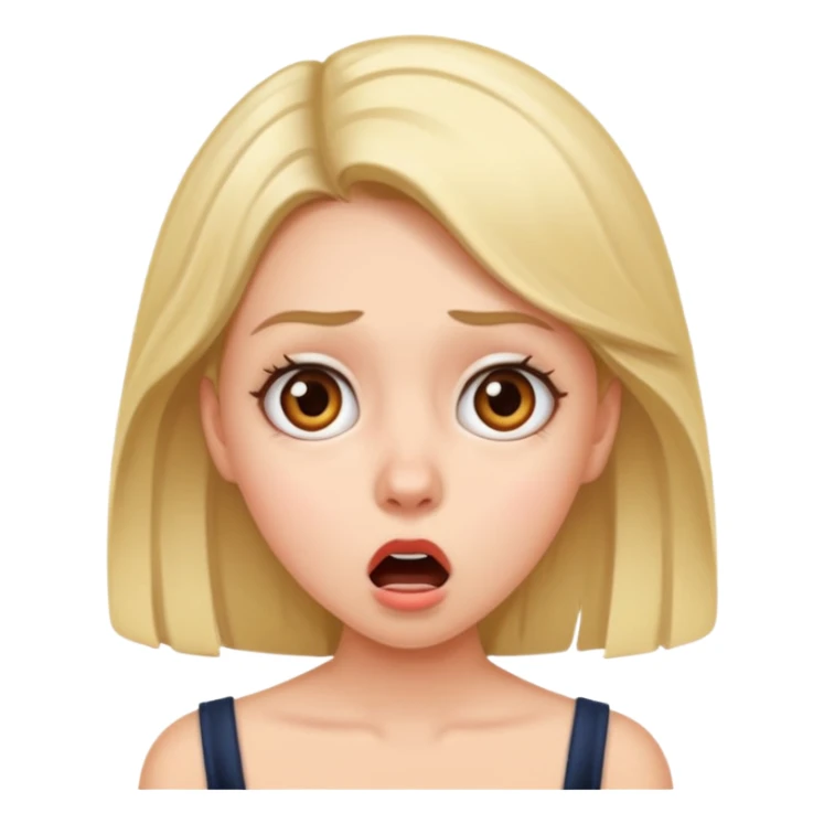 Shocked girl with a fancy style  sticker