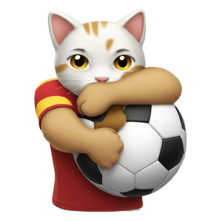 Cat football Belgium hug sticker