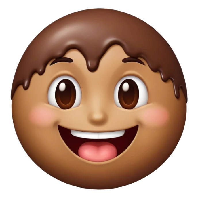 A regular emoji but it has a smug face while hitting it's lips and has what stuff on its face  sticker