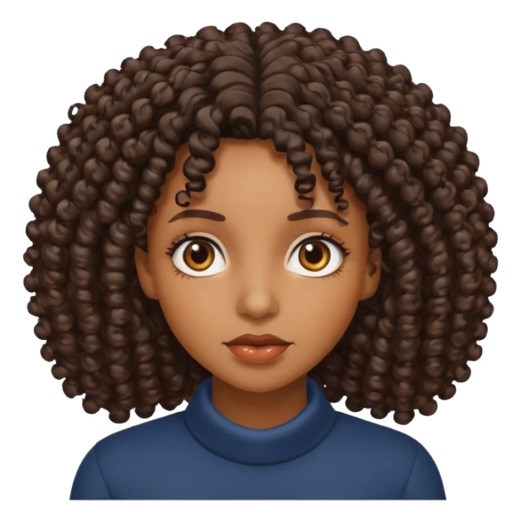 black female specializing in many things with curly hair sticker