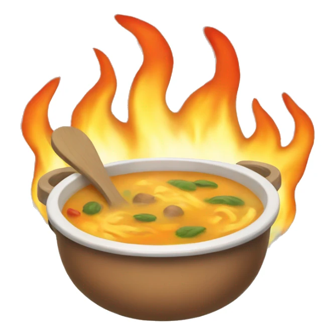 Soup on fire  sticker