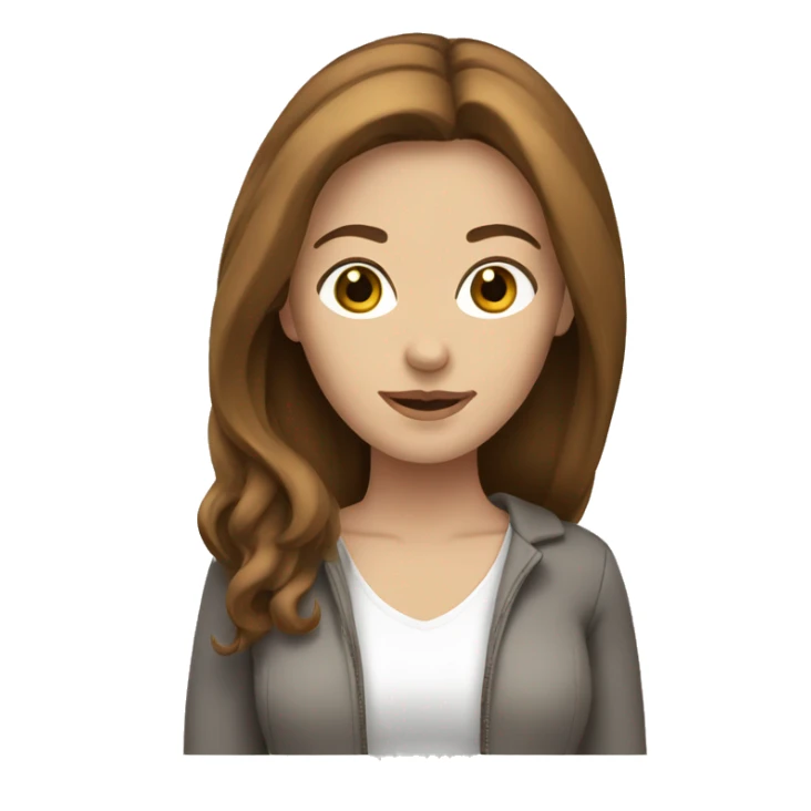 White woman with brown hair shopping  sticker