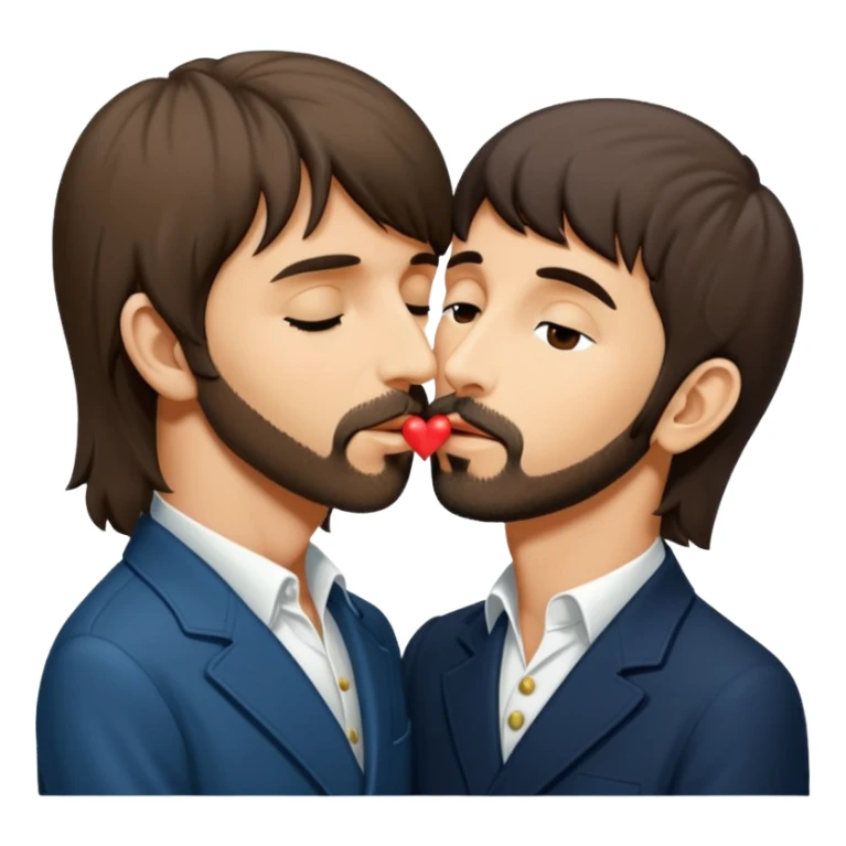 George harrison kissing Ringo Starr sticker