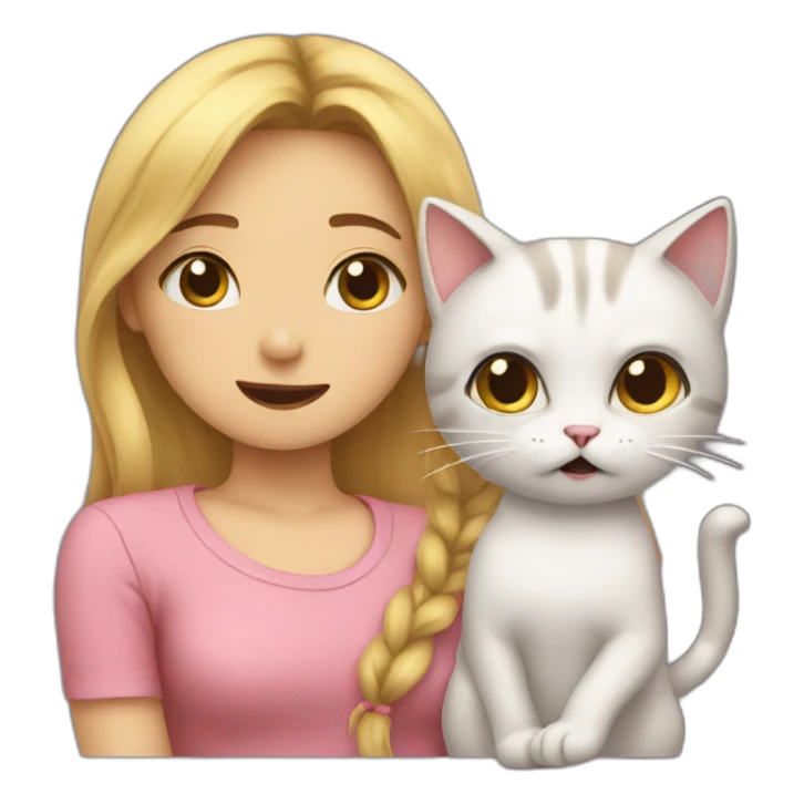 Girl and cat arguing meme sticker