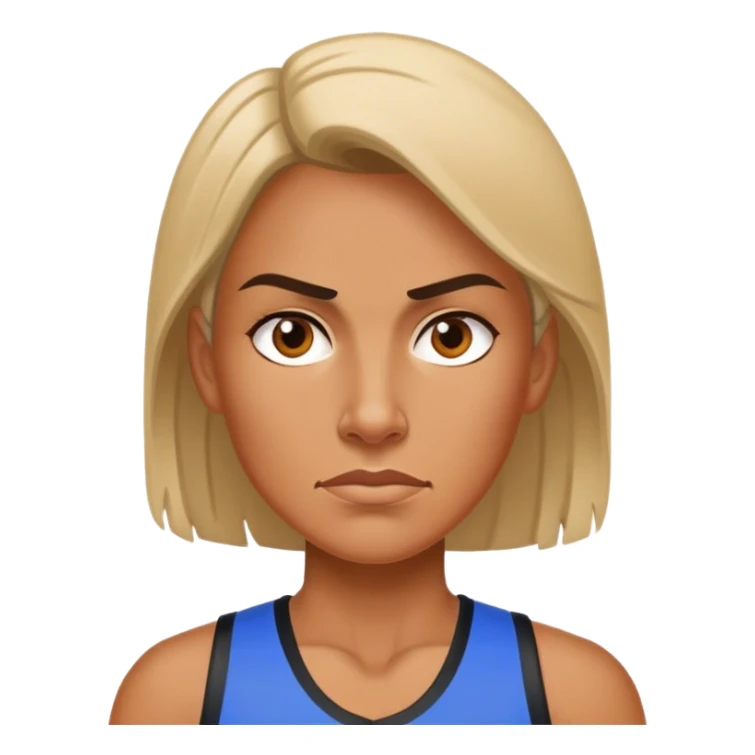 tough looking female sport coach sticker